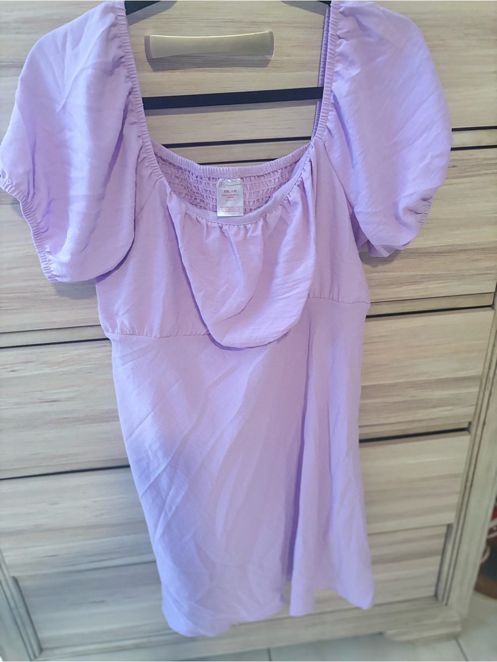 No Boundaries Lilac Puff-Sleeve Women's Dress